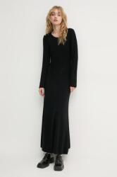 BA&SH rochie culoarea negru, maxi, evazată, 1H24PETR 9BYH-SUD0FW_99X (1H24PETR)