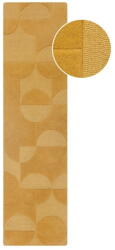 Flair Rugs Covor galben ocru tip traversă din lână 60x230 cm Gigi - Flair Rugs Covor