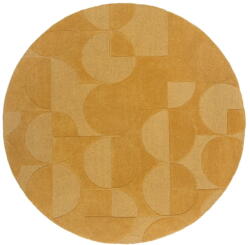 Flair Rugs Covor galben rotund din lână ø 160 cm Gigi - Flair Rugs Covor