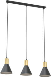 Emibig Rosa függőlámpa 3x10 W fekete-arany 1388/3