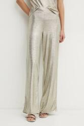 Morgan pantaloni PGOLD femei, culoarea auriu, lat, high waist, PGOLD 9BYH-SPD12D_GLD (PGOLD)