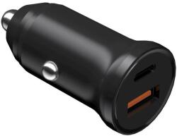 DEVIA EA442 Devia autós töltő USB-A + USB Type-C aljzat, PD30W, QC3, fekete (EA442)