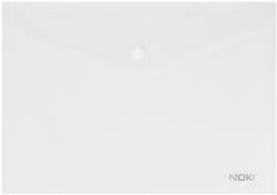 NOKI Mapa plastic A4, cu capsa si clapeta in V, transparent, NOKI (DY001201)
