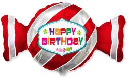 Godan Fólia lufi - Happy Birthday piros cukorka 60 cm