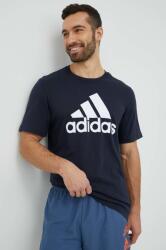 Adidas pamut póló sötétkék, nyomott mintás, IC9348 - sötétkék S