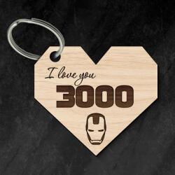 DUBLEZ Fa kulcstartó - I love you 3000