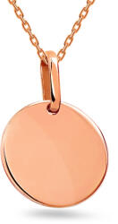 Heratis Forever Rosé aranyból készült kerek lemez formájú medál, 9K IZ15166MRHR