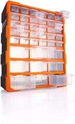 Asrin Plastik ASR-6001 36 Alkatrész Rendszerező Doboz, Fekete-Sárga (ASR-6001)