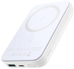 JOYROOM vésztöltő Type-C+USB aljzat (10000mAh, 20W, PD gyorstöltő, wireless, MagSafe, mini) FEHÉR (JR-W020 WHITE)