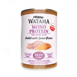 Wataha Conserva Wataha MONO PROTEIN Pentru Caine Adult, 94, 5% Carne, Cu Iepure Si Cartof Dulce, 400g