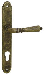  Valentina patinás réz egybecímkés kilincs, forgó gombbal , Jobbos , 72 , Kulcslyukas , Réz , Egybe cimkés