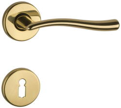  Polaris réz rozettás kilincs, fix gombbal , Balos , Cilinderlyukas , Réz , Rozettás