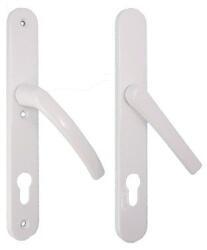  Opera bejárati "redőnyös" kilincs, fehér színben - 028580, kilinccsel , Jobbos , 92 , Cilinderlyukas , Egybe cimkés