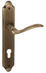  Tolosa súrolt bronz hosszú egybecímkés kilincs, forgó gombbal , Balos , 72 , Fordítógombos , Súrolt bronz , Egybe cimkés