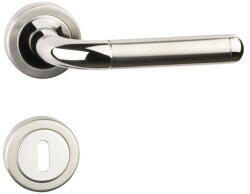  Giulia rozsdamentes acél rozettás kilincs , fix gombbal , Balos , Cilinderlyukas , Rozettás