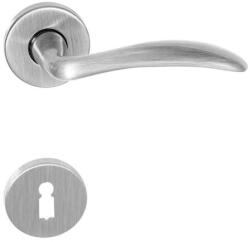  Raffaella matt-króm rozettás kilincs , fix gombbal , Balos , Cilinderlyukas , Matt-króm , Rozettás