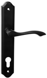  Madeira kovácsoltvas jellegű fekete kilincs , kilinccsel , Jobbos , 92 , Kulcslyukas , Fekete , Egybe cimkés