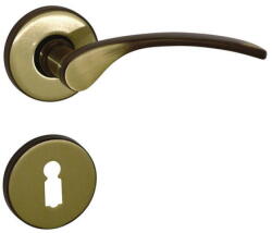  Sofia antik rozettás kilincs , fix gombbal , Balos , Cilinderlyukas , Réz , Rozettás