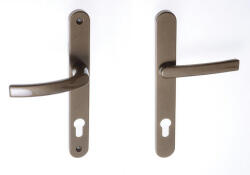  Opera bejárati "redőnyös" kilincs, barna, antik színben - 039546, kilinccsel , Balos , 92 , Cilinderlyukas , Egybe cimkés