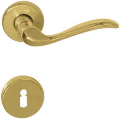  Tolosa réz rozettás kilincs, fix gombbal , Balos , Cilinderlyukas , Réz , Rozettás