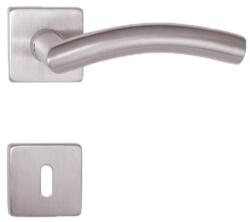  Arco inox négyzetrozettás kilincs, kilinccsel , Jobbos , 92 , Fordítógombos , Inox , Rozettás