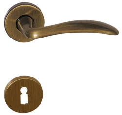  Raffaella súrolt bronz rozettás kilincs , forgó gombbal , Balos , Fordítógombos , Súrolt bronz , Rozettás