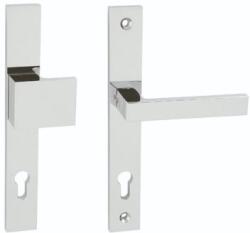  Salvo króm egybecímkés kilincs , fix gombbal , Balos , 90 , Cilinderlyukas , Króm , Egybe cimkés