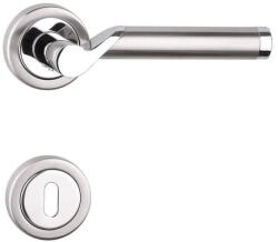  Viva króm-rozsdamentes acél rozettás kilincs , kilinccsel , Jobbos , Kulcslyukas , Rozettás