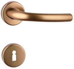  Savanna F4 (aranybarna) alumínium rozettás kilincs, fix gombbal , Balos , Cilinderlyukas , F4 barna , Rozettás