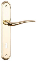  Kyra réz egybecímkés kilincs, fix gombbal , Balos , 90 , Cilinderlyukas , Réz , Egybe cimkés