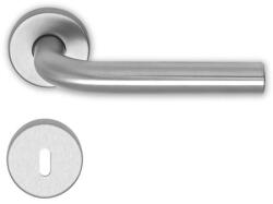 Image Pro inox rozettás kilincs , fix gombbal , Balos , Cilinderlyukas , Matt-króm , Rozettás