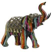 Home ESPRIT Figură Decorativă Home ESPRIT Multicolor Rășină Elefant 21, 5 x 8, 5 x 19, 5 cm