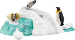Schleich Wild Life Penguin Family Fun, Toy Figure (42661) - pcone Figurina