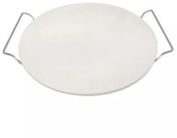 Klausberg Placa piatra pentru copt si servit pizza Klausberg KB 7788, 33 cm, Manere metalice, Alb (KB 7788)