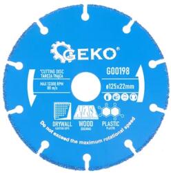 GEKO volfrám-karbid körfűrészlap körfűrész tárcsa vágótárcsa fa/műanyag/gipszkartonhoz 125x22, 2mm G0 (G00198)