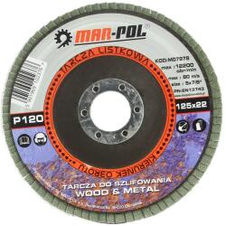 MAR-POL lamellás csiszolókorong 125x22, 2 mm P120 M07978 (M07978)