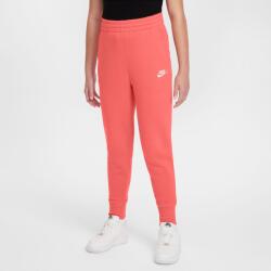 Nike Sportswear Club Fleece Big Kids (Girls) High-Waisted Fitted Pants L | Unisex | Pantaloni de trening | Roșu | FD2921-814 (FD2921-814)