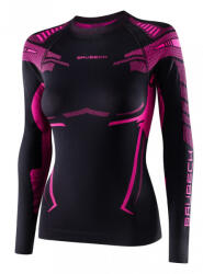 Brubeck Női funkcionális hosszú ujjú felső Brubeck Dry Fekete/Fukszia S