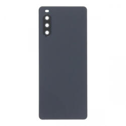 Sony Xperia 10 III, 10 III Lite akkufedél (hátlap) kamera lencsével és ragasztóval, fekete (gyári)