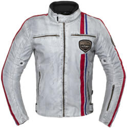 W-Tec Textil motoros kabát W-TEC 91 Cordura fehér piros és kék csíkkal S (22757-S)