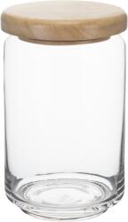 Ocean OCEAN-Стъклен буркан с дървен капак 750ml Ø9.2xh15cm (5B02526G0001) (011443)