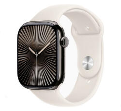 Apple Watch 38MM, 40MM, 41MM, 42MM (S10) egyszínű klasszikus szilikon óraszíj, fehér (utángyártott)