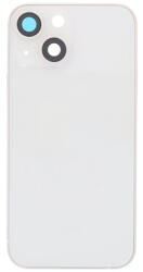 Apple iPhone 13 Mini középső keret, akkufedél (hátlap) kamera lencsével, sim tálcával, mágnes gyűrűvel szerelt, fehér (EU verzió, OEM)