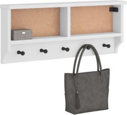 vidaXL SANDNES tömör fenyőfa falra szerelt kabátállvány 87x12x35 cm (4010471) - vidaxl