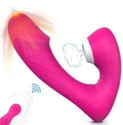 SESSO Vibrator Fierce Sucking Remote Red Vibrator