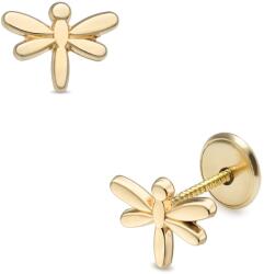 Lisa-gyerek ékszerek Lisa szitakötő arany gyerek fülbevaló (JTAG-3776)