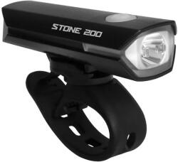 BikeFun Stone 200 USB-ről tölthető első lámpa, Power LED, 200 lumen, fekete