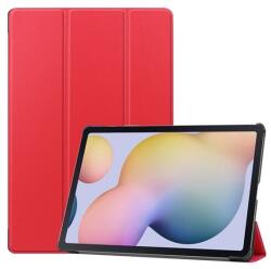 Samsung Tab S7 Plus 12.4 / Tab S7 FE 12.4 / Tab S8 Plus 12.4, mappa tok, Trifold, piros - tok-shop