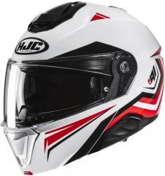 HJC Cască de motocicletă rabatabilă HJC i91 Tricus MC1 alb-negru-roșu (HJC154601)