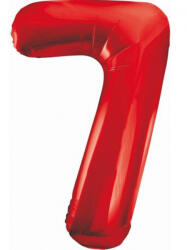 Godan Red, Piros 7-es szám fólia lufi 85 cm MLG120660 (MLG120660)